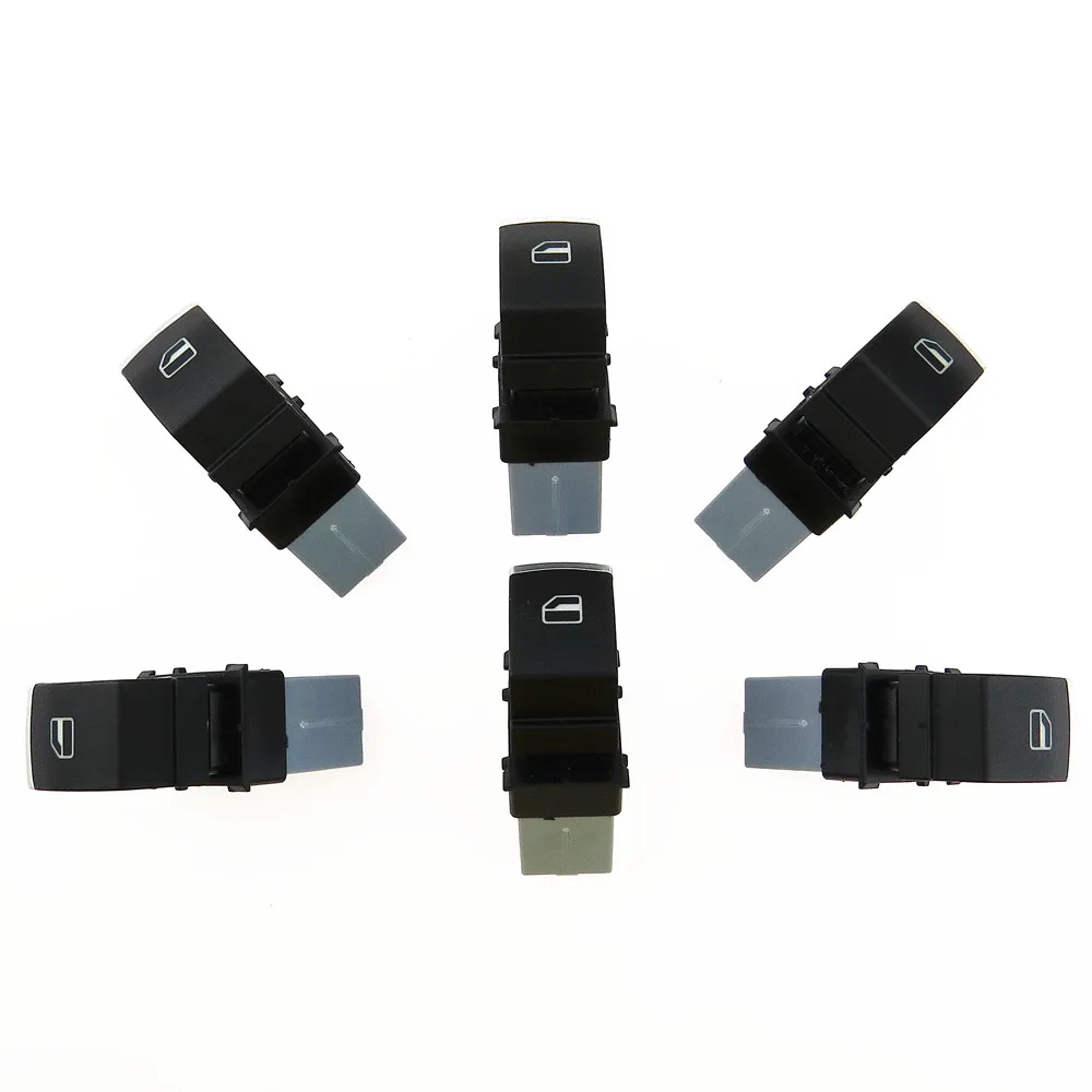 SCJYRXS For Passat B6 CC 5 Golf MK5 MK6 Tiguan Rabbit Window Glass Switch Button Chrome 5ND959855 5ND 959 855 5ND959855XSH | Автомобили и