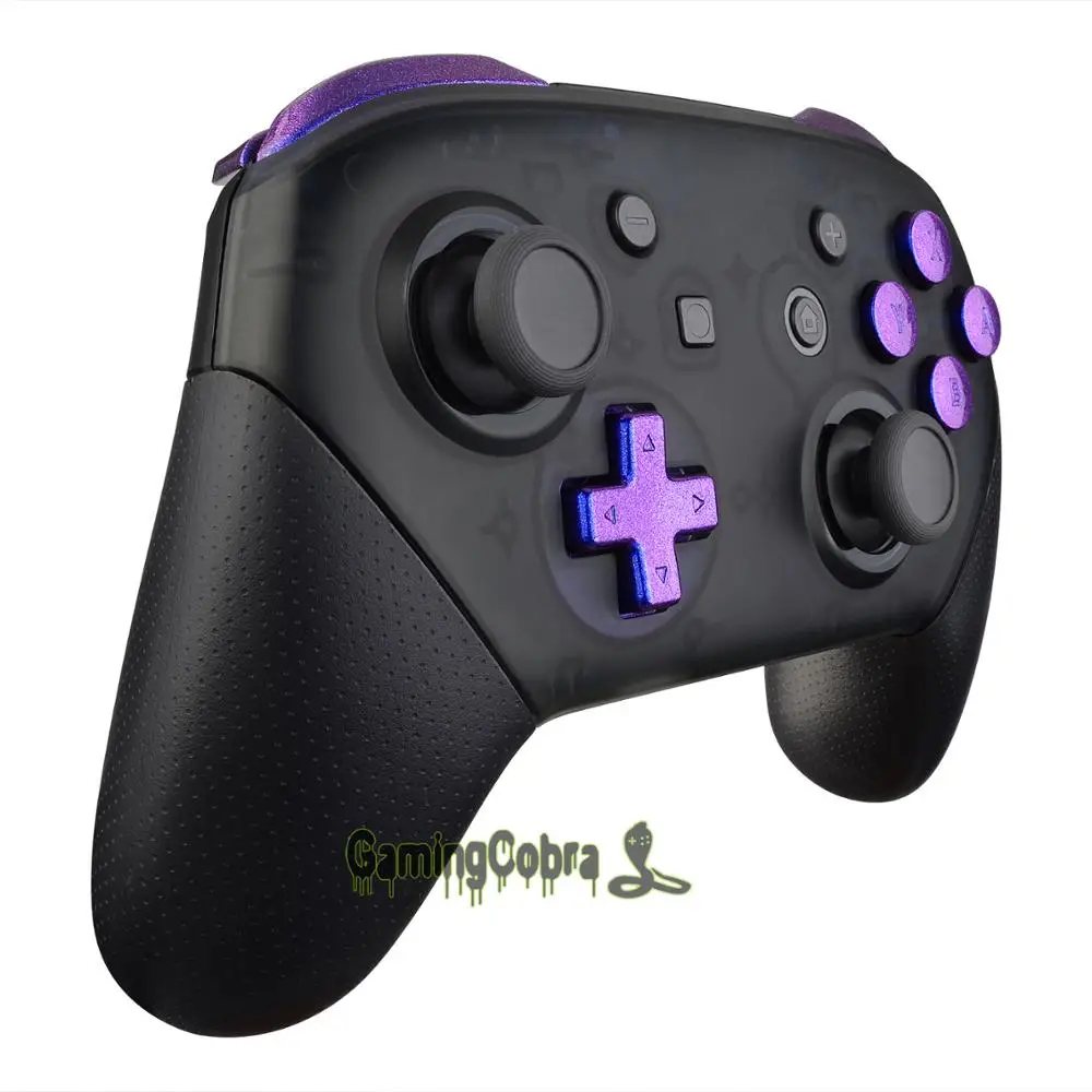 Фиолетовый Синий Хамелеон глянцевый ремонт ABXY D-pad ZR ZL L R ключи полный набор кнопок w/инструменты для nintendo Switch Pro контроллер
