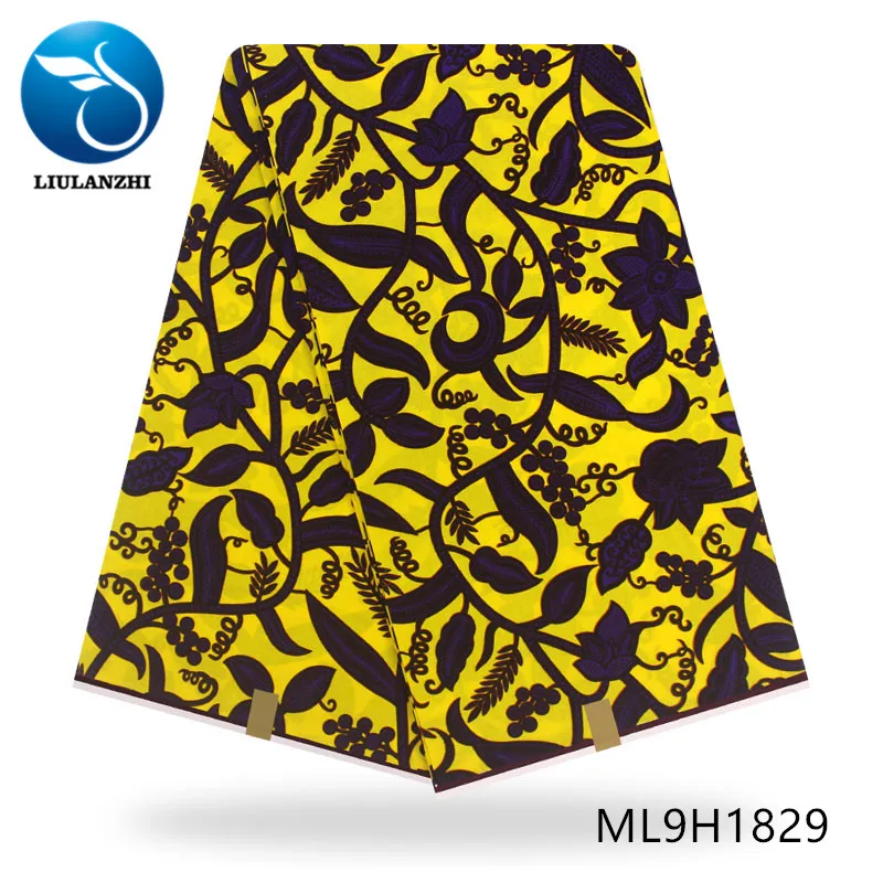 ML9H1829 LIULANZHI(6yards/lot) ankara wax fabrics veritable wax fabric New arrival african wax printing fabrics ML9H1820-ML9H1833 - Цвет: ML9H1829