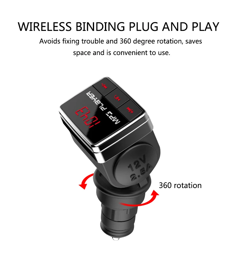 BT10 Автомобильный Bluetooth беспроводной Aux Bluetooth Автомобильный адаптер Комплект fm-передатчик ЖК Автомобильный mp3 плеер USB зарядное устройство FM модулятор Громкая связь