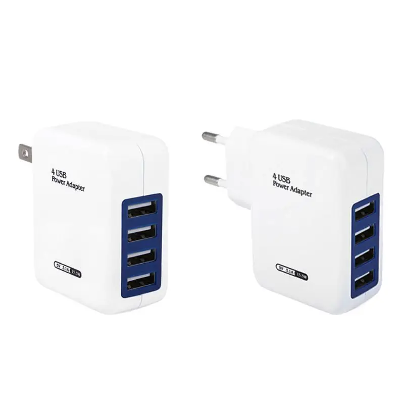 4-Порты и разъёмы Quick Charge 3,0 USB настенное зарядное устройство быстрой зарядки адаптер для iPhone samsung Huawei Xiaomi HTC смарт-телефоны, Деви