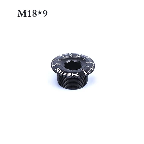 M18 Black RISK 1 шт. M18/M20 Кривошип крепежные болты велосипедные болты полые крепления Кривошип рукоятки болт крышка винт MTB Кривошип горного велосипеда - Цвет: M18 Black