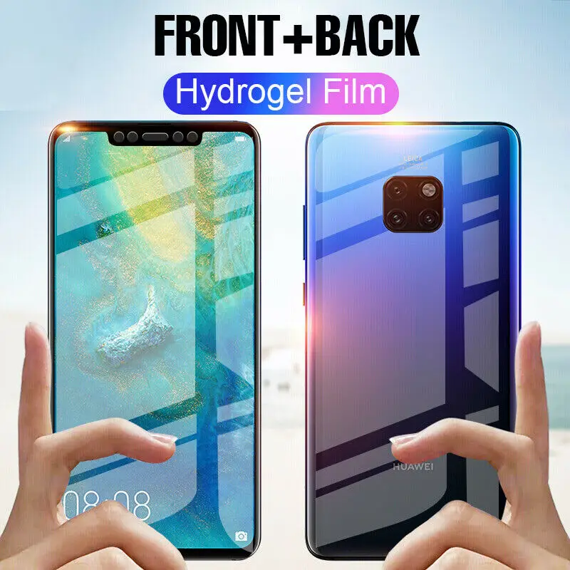 Передняя и задняя пленка на весь экран для huawei mate 30 20 10 9 Lite Pro, Защитное стекло для mate 20pro, Гидрогелевая пленка, не стекло