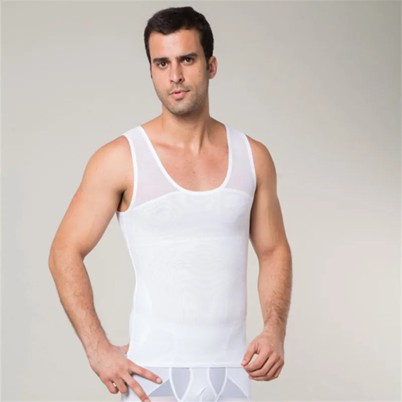 Gynemomastia control Tank топы мужская корректирующая футболка большой живот для похудения дышащая компрессионная одежда Корректирующее белье для тела
