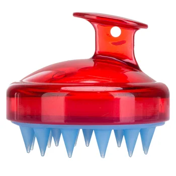 

Round Anti Slip Scalp Massage Comb For Hair Silicone Massage Brush(Red)