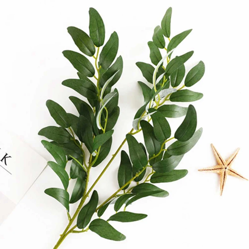 

Simulation Green Fern Grass Plant Artificial Fern Persian Leaves Flower Wall Hanging Plants Home Wedding Shop Decoration