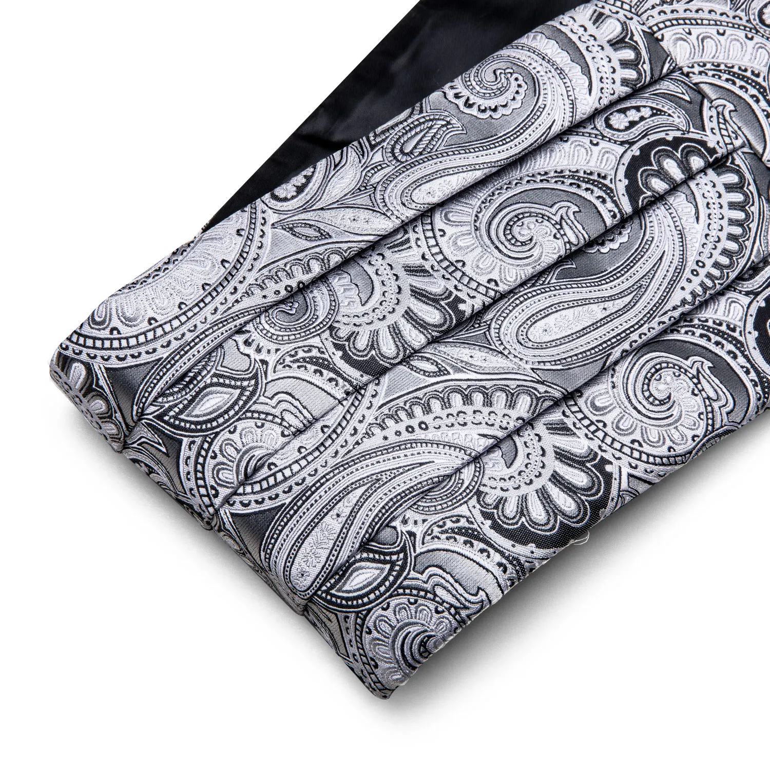 Мужской серебряный галстук-бабочка, набор, Цветочный галстук-бабочка с узором пейсли, серый пояс с регулируемой талией для свадьбы, Barry. Wang YF-1023