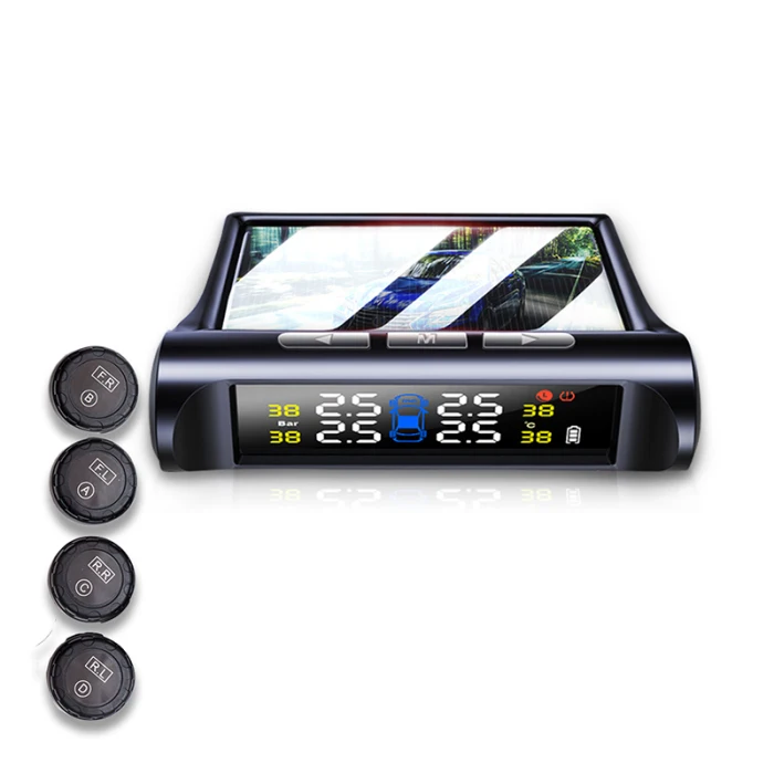 Система мониторинга давления в шинах, солнечная энергия, TPMS, беспроводной, 4 внешних датчика для автомобиля XR657