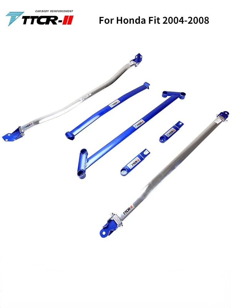Car Parts Front Sway Bar Links Suspension Anti-roll Bar Body Reinforcement Balance Sway Bars Aluminum Alloy Tie Rod Stabilizer Bar For Honda Fit 2004-2008