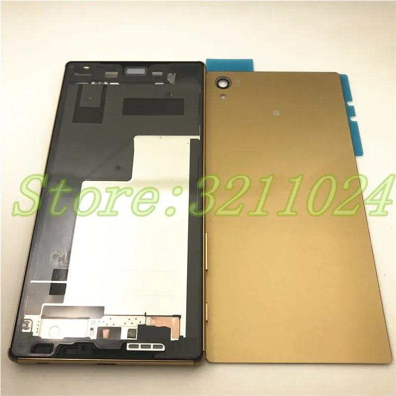Для sony Xperia Z5 Премиум Z5 плюс Z5p E6853 E6883 E6833 среднего рама Передняя лицевой панели Корпус+ аккумулятор чехол
