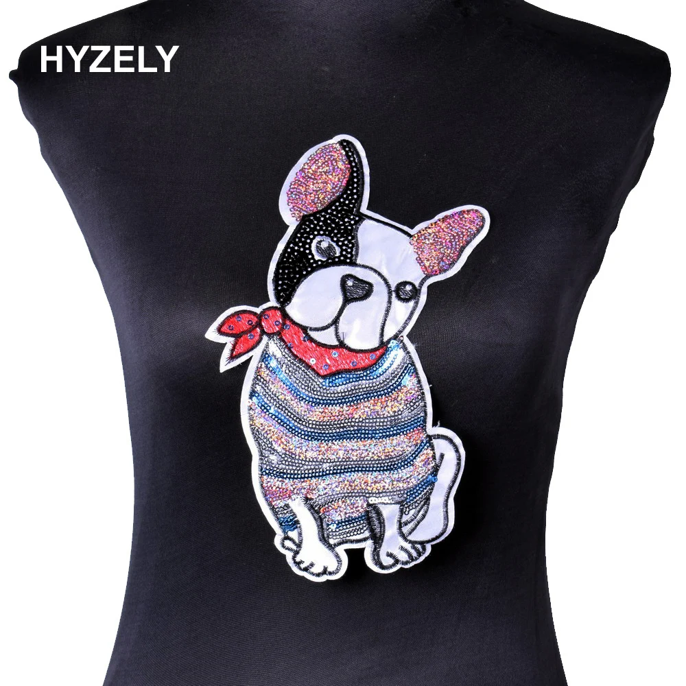 Нашивки с блестками для собак большая аппликация одежды ПРИШИТАЯ наклейка