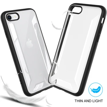 

Transparent Case For 4.7 Inch iPhone SE 2020 TPU and PC Protective Anti-scratch Protector Cover for 2020 iphone SE 4.7" Case