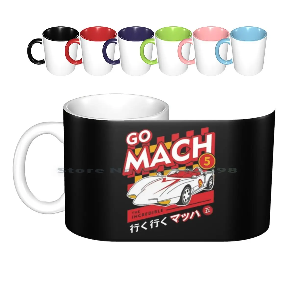 M A C H G O Tazze In Ceramica Tazze Da Caffè Tazza Da Tè Al Latte Speed Racing Mach 5 Racer Car Race Go Racer X Vintage Retro Automotive