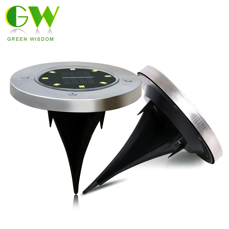 

Solar Powered Waterproof LED Path Lights Outdoor Garden Pathway Deck Light with 8 LEDs Solar Lamp LED Lawn Ground Lamps 4pcs/lot