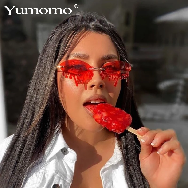 Очки солнцезащитные женские без оправы в стиле панк | Аксессуары для одежды