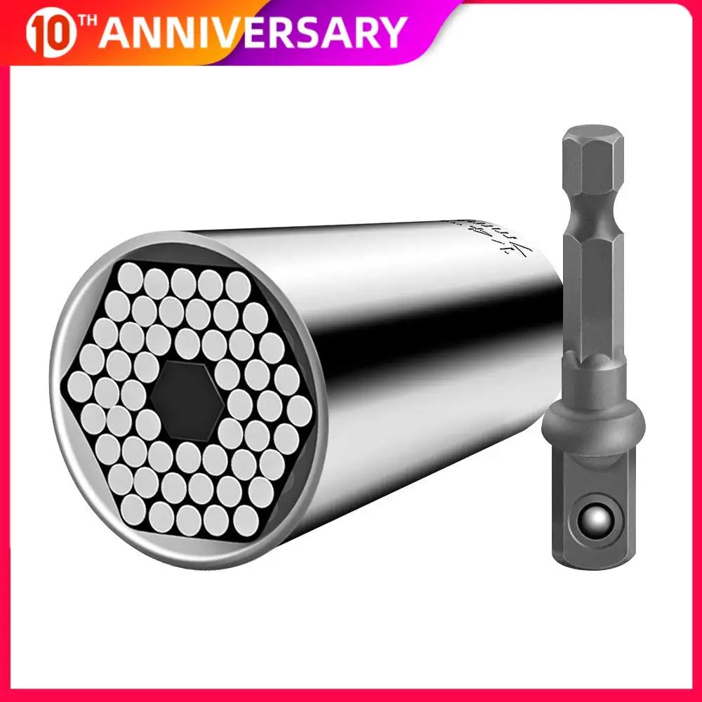 

Universal Socket Professional Tools 9-27mm torque wrench set head key sleeve socket Ratchet Spanner Power Drill Hand Tools