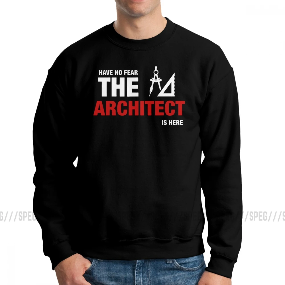 Have No Fear/Толстовка "Architect Is Here", хипстер, хлопок, пуловер с круглым вырезом, толстовка с капюшоном для мужчин - Цвет: Черный