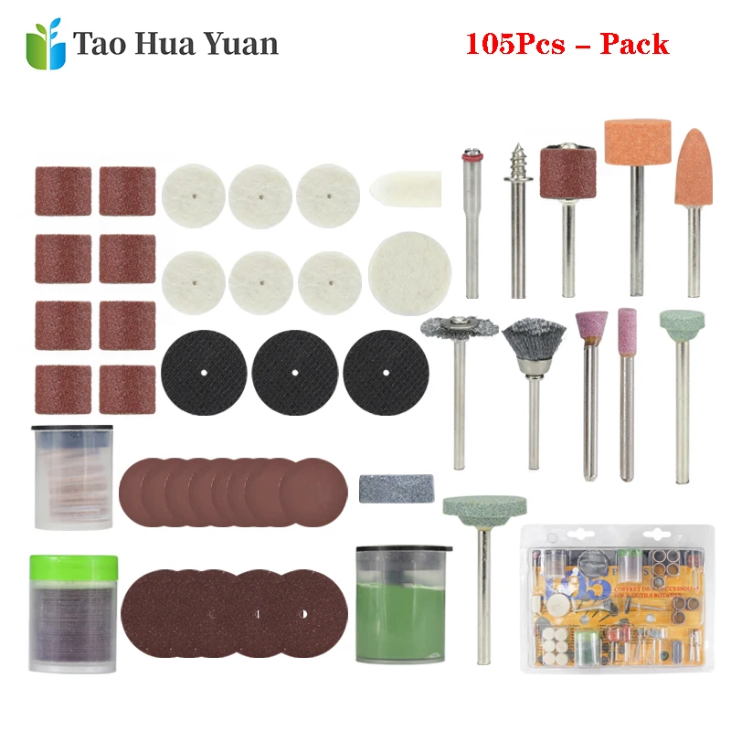 CMCP_105pcs_Rotary_Tool_Accessories_Kit_For_Grinding_Sanding_Polishing_And_Cutting_Mini_Drill_Abr