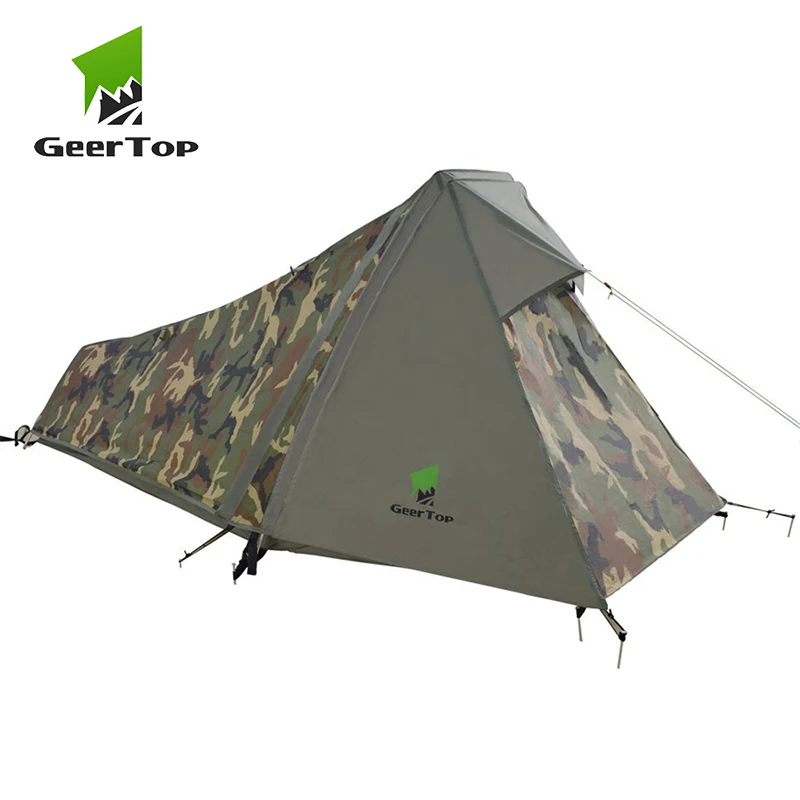 GeerTop один человек Bivy палатка 3 4 сезона палатки для кемпинга Сверхлегкие Водонепроницаемые армейские палатки походные туристические палатки|Палатки|   | АлиЭкспресс