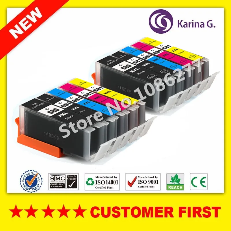 Совместимый с Canon PGI680 CLI681 PGI 680 чернильный картридж для PIXMA TR7560 TR8560 TS6160 TS8160 TS9160 и т.
