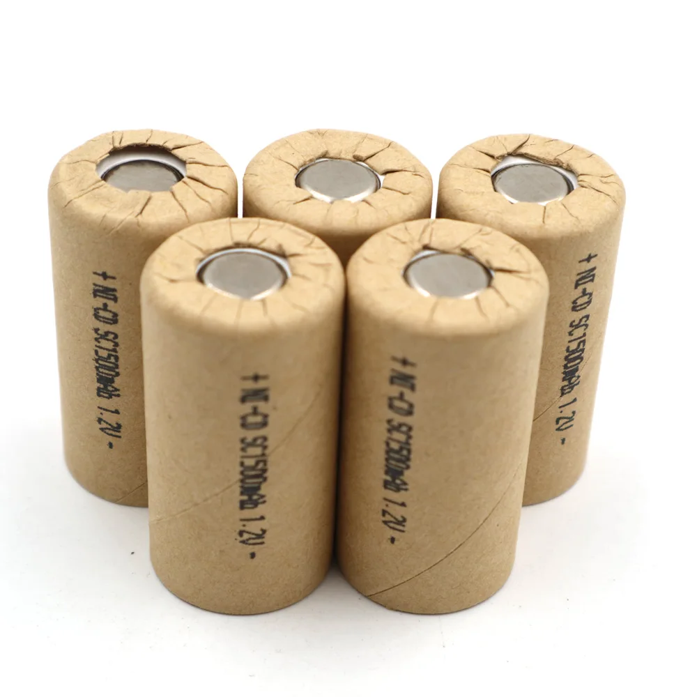 

C&P SC1500mAh 30PCS NI-CD Sub-C 1.2V NiCD SC1.5Ah Discharge Rate 15C Rechargeable Battery Cell