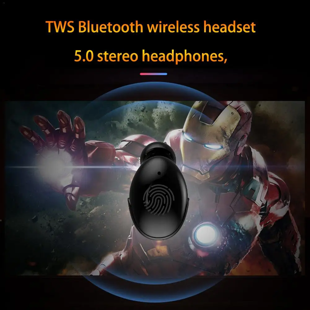 TWS Bluetooth беспроводная гарнитура 5,0 стерео наушники-вкладыши с защитой от пота с портативным зарядным устройством 2000 мАч
