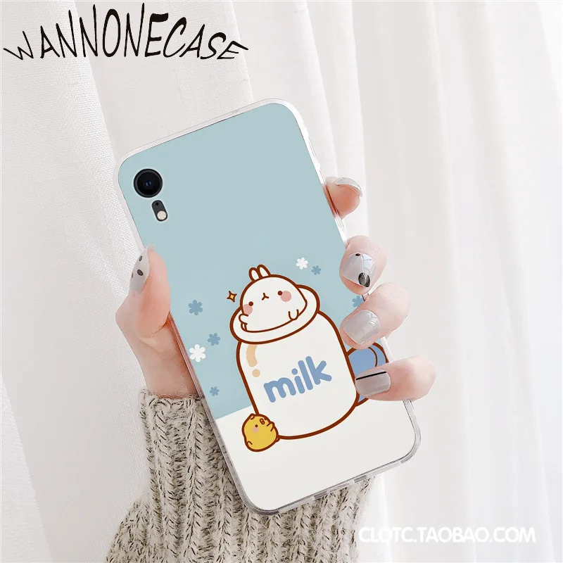 Kartun Saya Molang Lucu Hal TPU Karet Lembut Ponsel Cover untuk IPhone8 7 6 6S Plus X XSMAX 5 5S SE XR 11 11pro Promax Ponsel