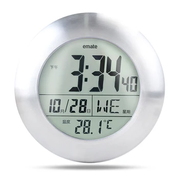 

Wall Clock Digital Led for Display Wall Clock Modern Design Silence Thermometer Big Reloj Casa Mushein Bestselling 2019 GG50gz