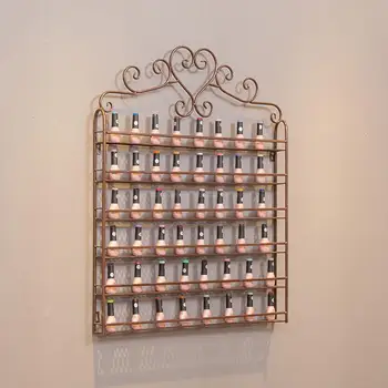 

Metal Manicure Cosmetic Bottle Display Rack Wall Mounted Modern Design Organizer for Lipstick Nail Polish Storage & Display
