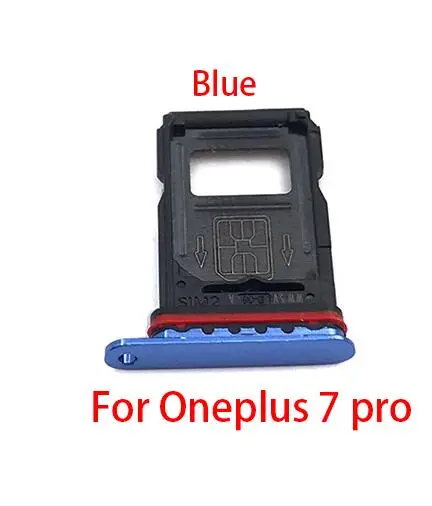 10 шт./лот, SIM Слот для карт памяти держатель адаптер Аксессуары для One Plus 5 A5000 NEX 5T A5010 6 A6000 6T A6010 7 Pro X 2 3 - Цвет: Oneplus 7 Pro Blue