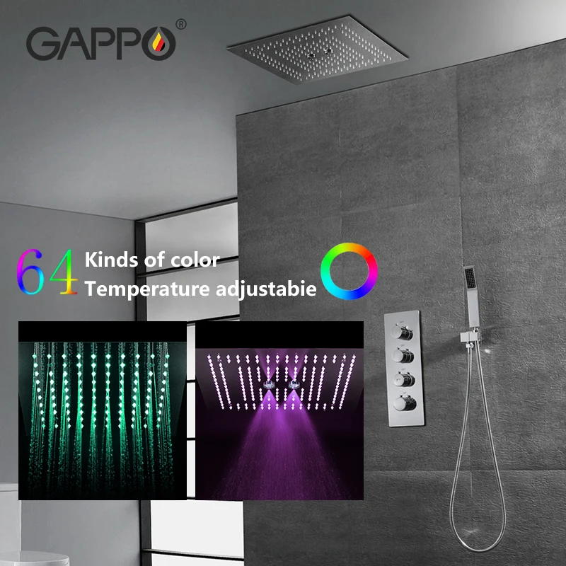Смесители для душа GAPPO настенный кран Водопад латунь набор ванной комнаты