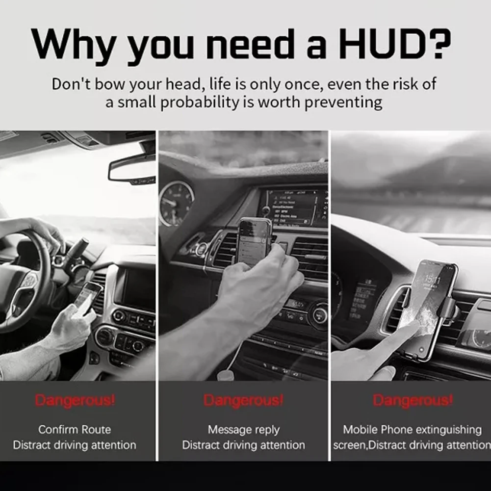 Цифровой спидометр усталость будильник лобовое стекло часы Датчик Head Up дисплей автомобиля OBD2 напряжение расход топлива точный одометр