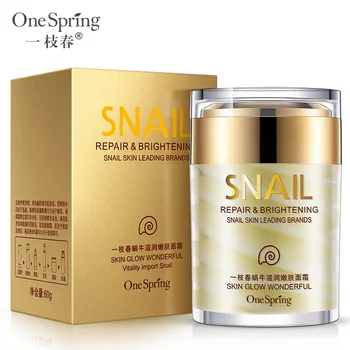 

2pcs OneSpring Snail Cream moistening and tender skin Anti Wrinkle and Nourishing Acne Treatment Faical nursing skin care Cream