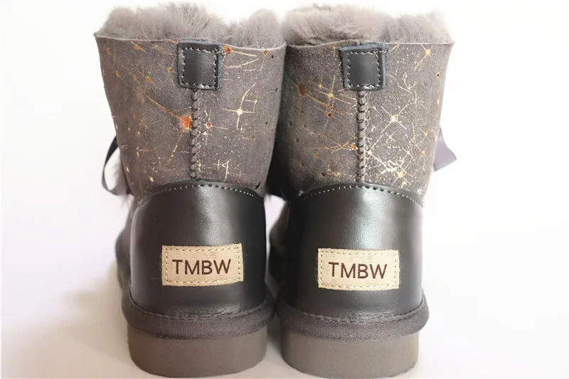 Женские зимние ботинки из натуральной овечьей шерсти; женские теплые зимние ботинки; брендовые ботинки из натуральной овечьей кожи; зимние ботинки для женщин