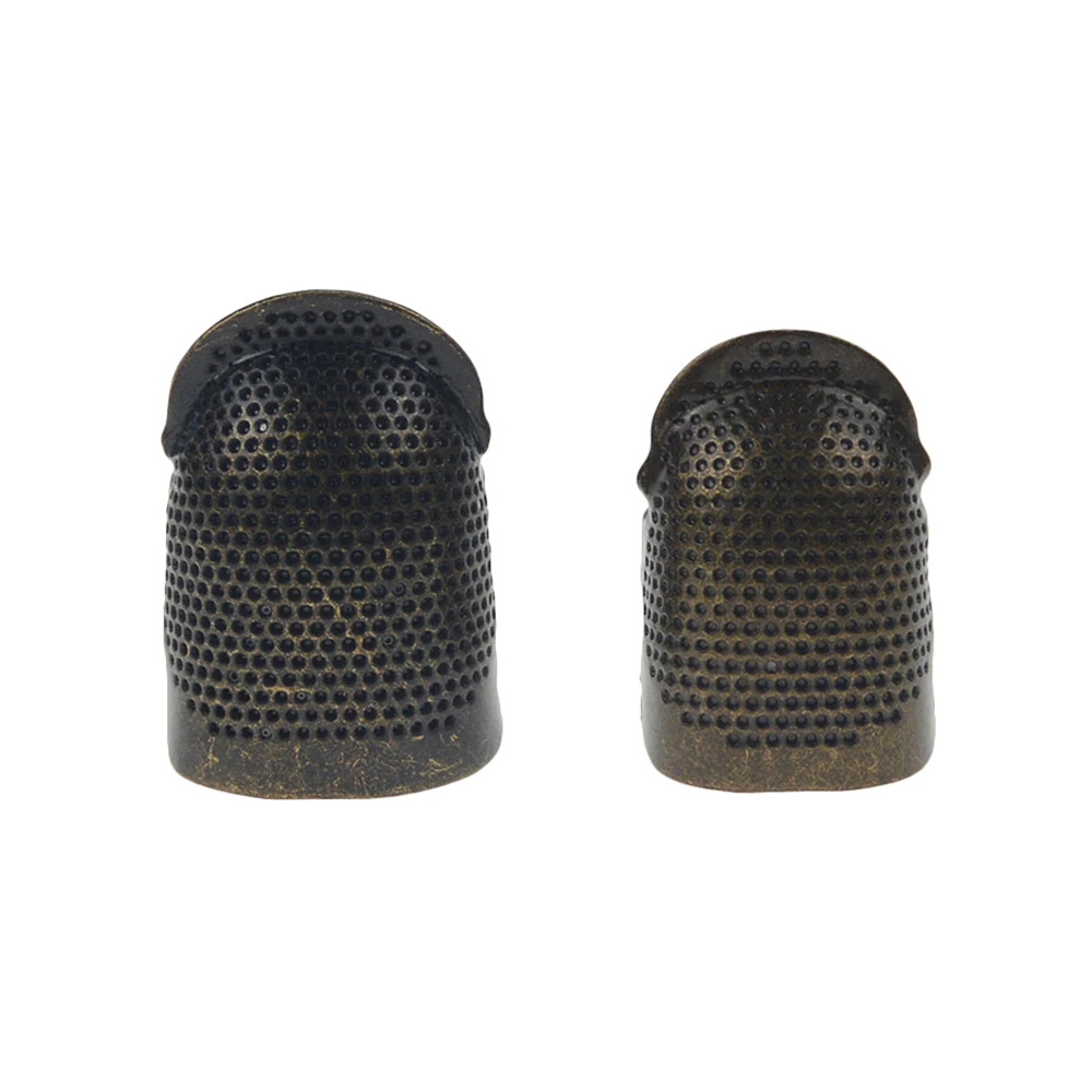 1 pc retro adjustable thimble finger protector hand-slip embroidery resistance retro needle needle holder sewing accessories