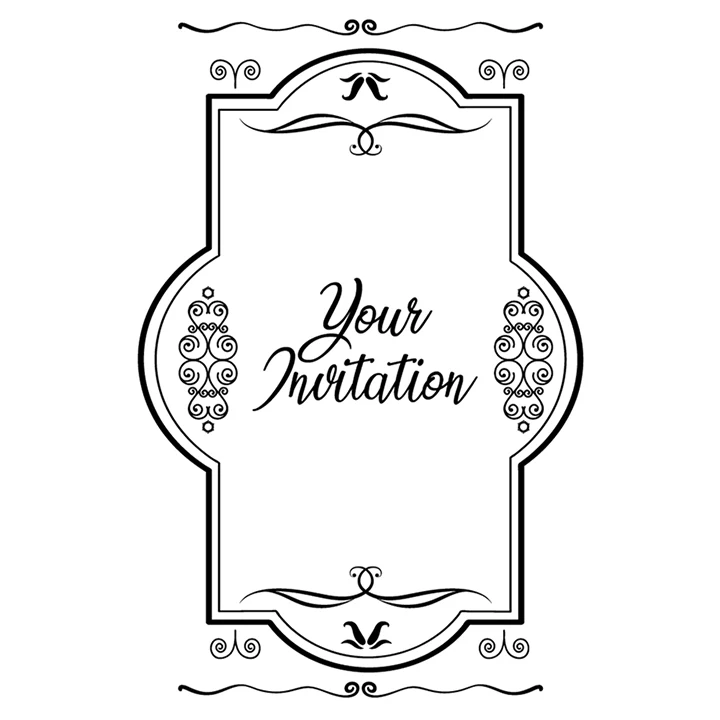  Naifumodo Your invitation Frame Metal Cutting Dies Background Scrapbooking For Making Cards Decorat - 4.00015E+12
