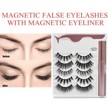 

Magnetic Eyeliner Liquid Eyeashes Kit Waterproof Long Lasting Eyeliner False Eyelashes Makeup Kits