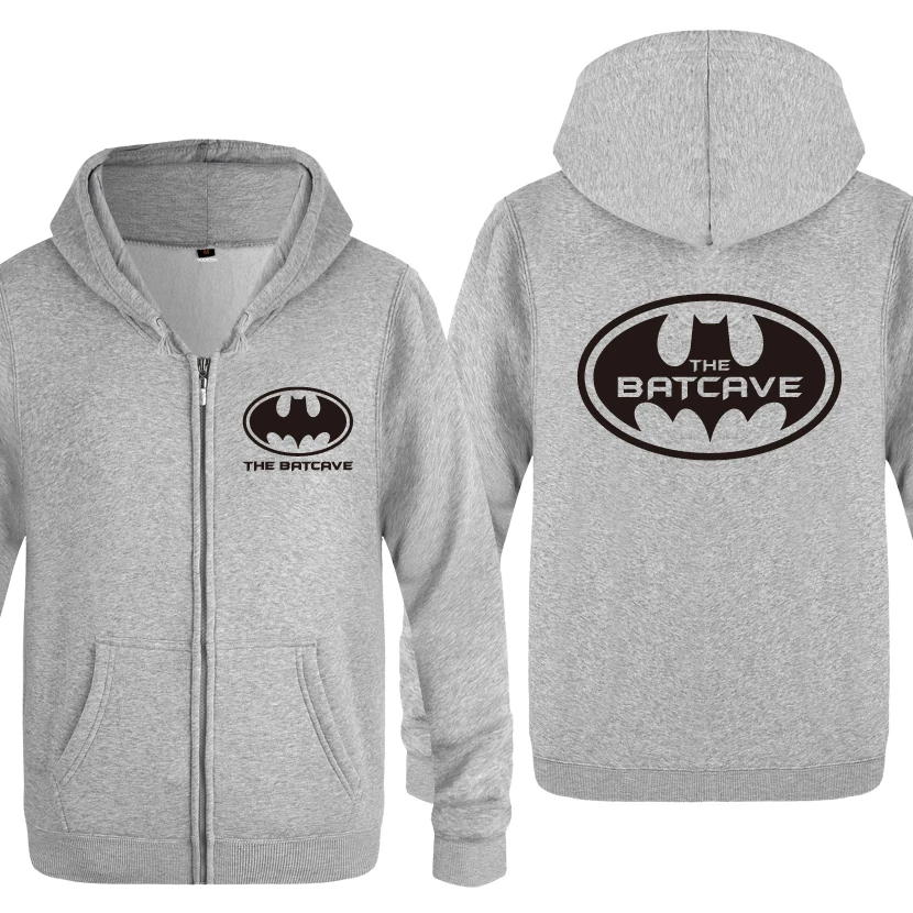 The Batcave Новинка толстовки мужские мужские флисовые кардиганы на молнии толстовки с капюшоном