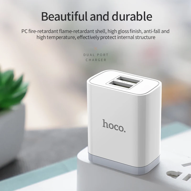 HOCO 5 V/2.1A двойное зарядное устройство USB быстрая зарядка зарядное устройство адаптер для iphone ipad mini samsung Xiaomi
