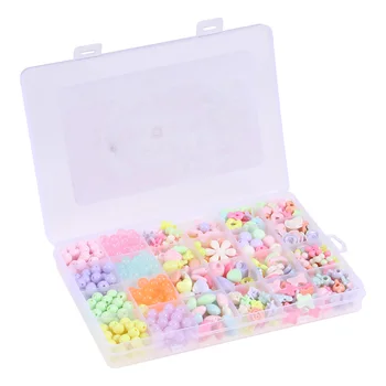 

NICEXMAS About 480 Pcs Dream Candy 24-grids Handmade Beads DIY String Set Bead Toys for Necklace Bracelet Jewelry Making