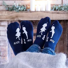 1 пара, мужские хлопковые носки с асимметричным принтом, женские зимние носки skarpetki damskie, calcetines mujer, harajuku, забавные meias