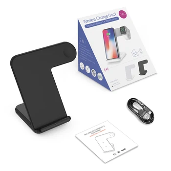

2 In 1 Qi For IWatch Wireless Phone Holder Multifunction Safe Dock Desktop Non-Slip Fast Car Home Office Portable Charging Stand
