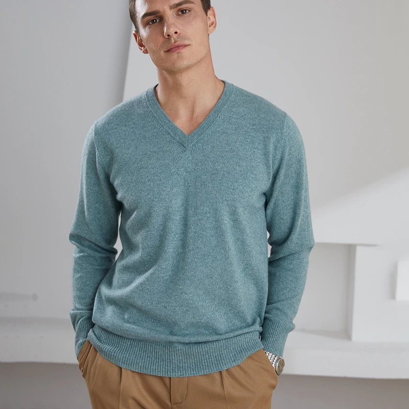 2021-Premium-Menswear-V-Neck-Pullovers-Winter-100-Pure-Cashmere ...