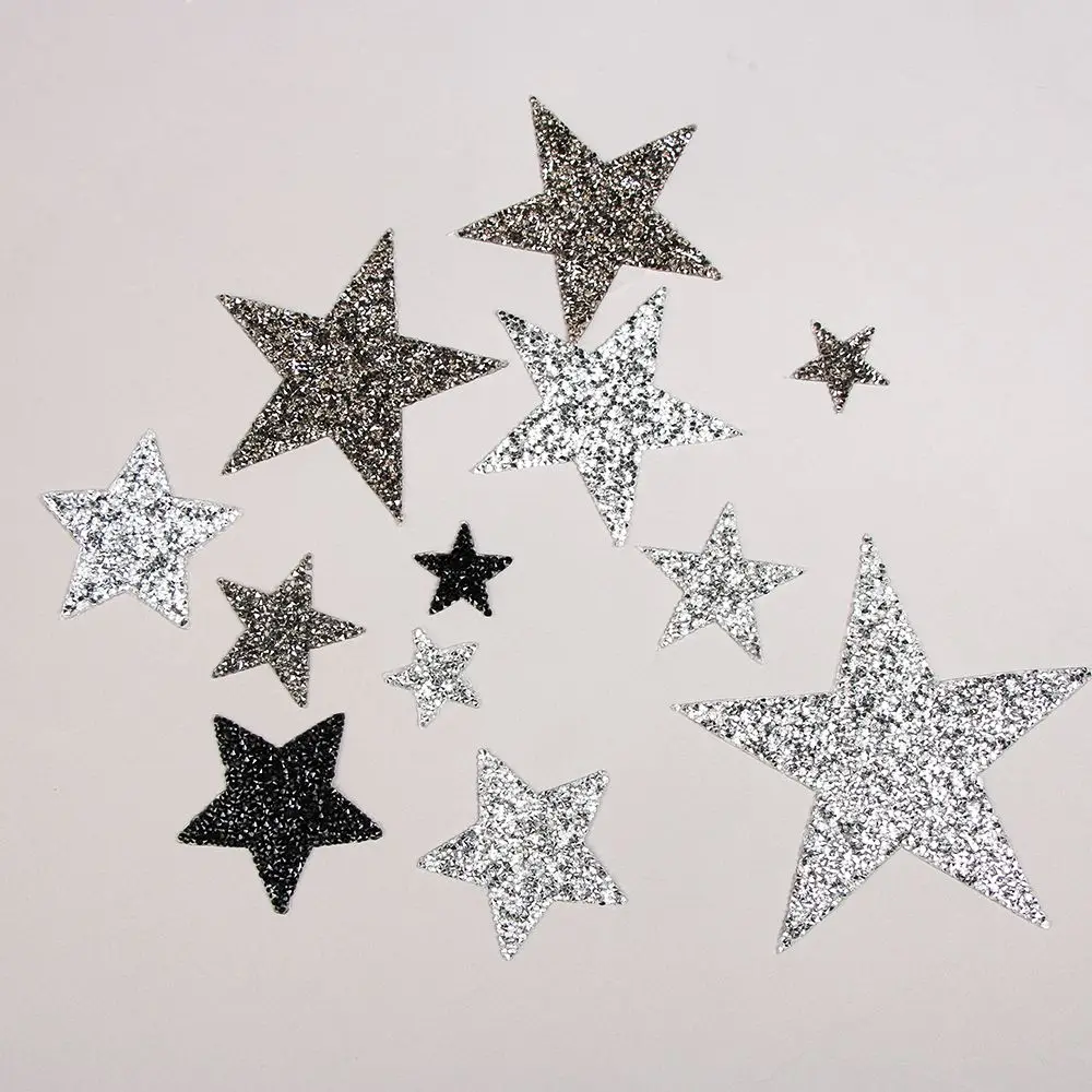 1pc Star Motifs Rhinestone Patches Pentagram Sticker Thermal Transfer Hotfix Clothing Accessories DIY Crafts | Дом и сад