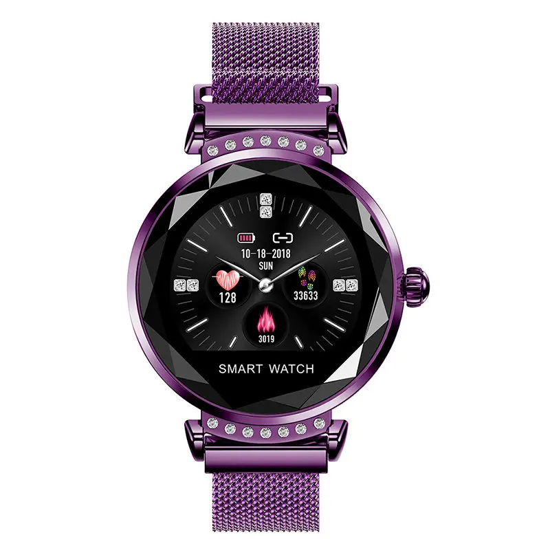 Purple SANDA H2 женские модные практичные Смарт наручные часы на магнитном ремешке физиологический цикл напоминание несколько режимов движения - Цвет: Purple