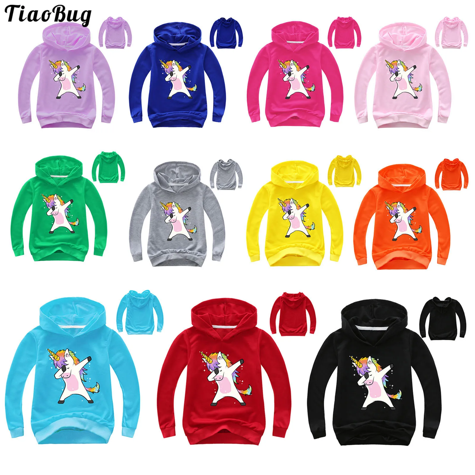 

Kids Girls Boys Solid Fashion Cotton Spring Autumn Sport Hooded Hoodie Long Sleeve Cartoon Horse Print Casual Sweatshirt Top