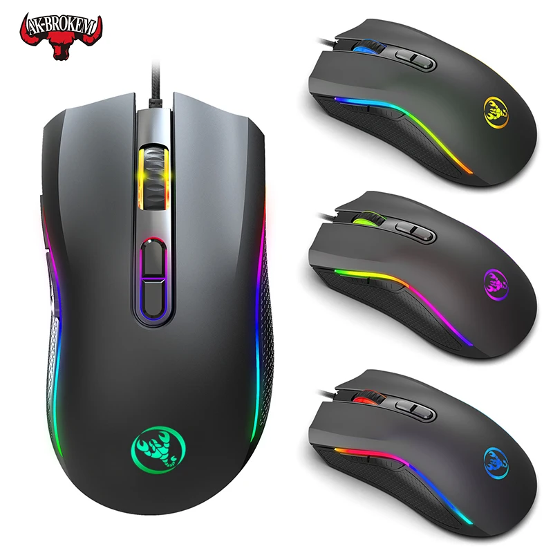 

Gaming Wired Mouse 7200DPI Adjustable program macro definition Game Mouse Professional-Grade Gamer Mice LED for Computer PC LOL