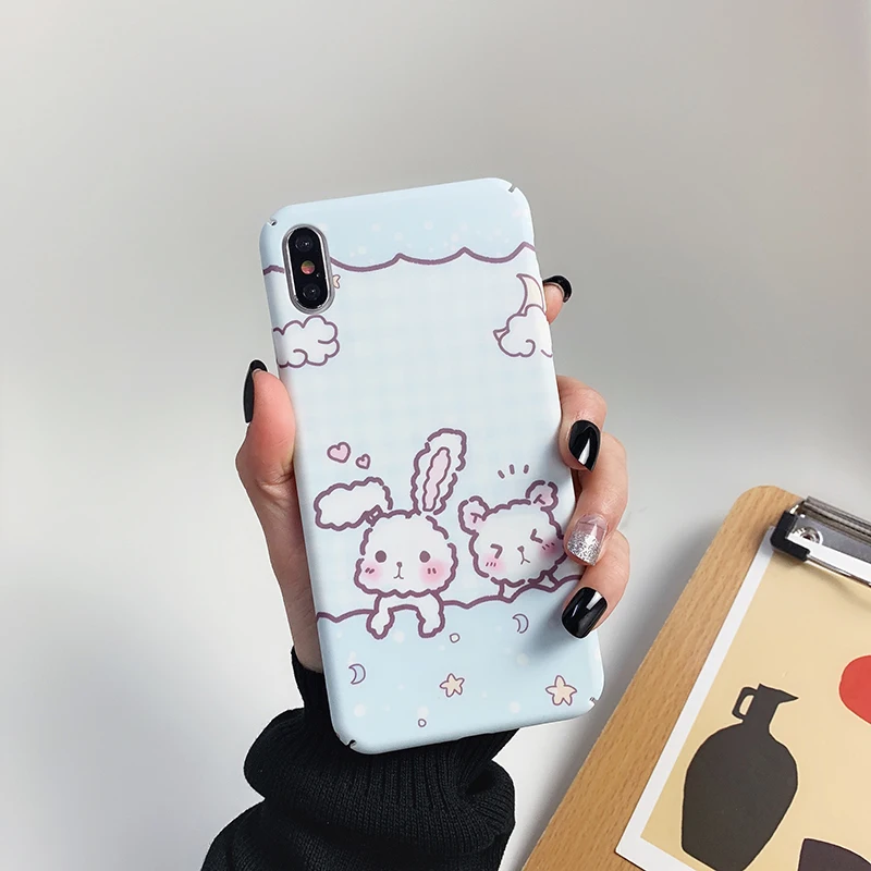 Милый кролик Жесткий ПК чехол для huawei P20 P30lite Mate20 30 Pro Nova 3 3i 4 5iPro Honor 9 10lite 8X 9X 20Pro V20 20i 7C Y9