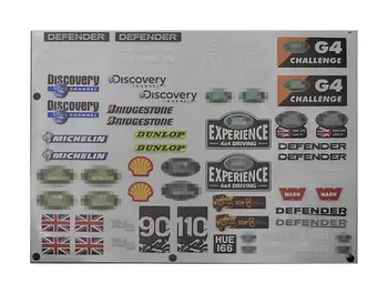 

XQRC 1 / 10rc remote control vehicle trx-4 TRX6 defender axial scx10ii jkmax D90 D110 logo sticker kit 90027 90028 90046