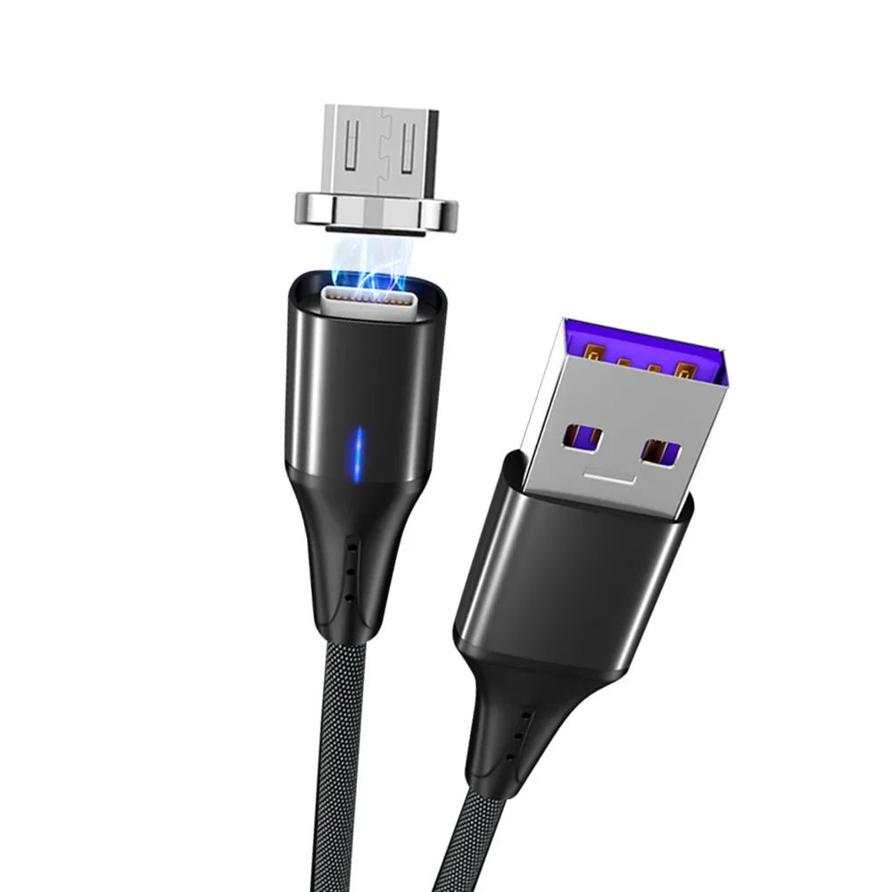 micro usb 1M 1 м Магнитный зарядный кабель, адаптер для синхронизации, конвертер, кабель для передачи данных type-C, быстрая зарядка, 3 А, источник питания для телефона - Цвет: micro usb 1M